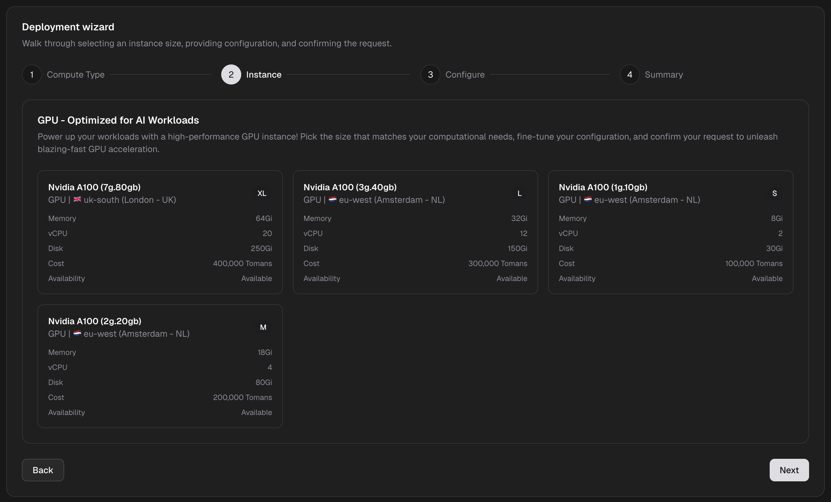 Choose Instance Type